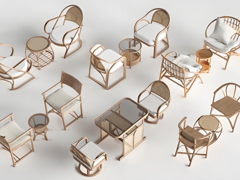 Nordic Rattan Outdoor Leisure Tables and Chairs