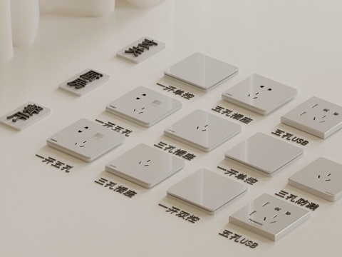 Modern multi-function switch socket