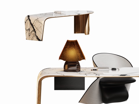 Modern Affordable Luxury Style Office Desk and Chair