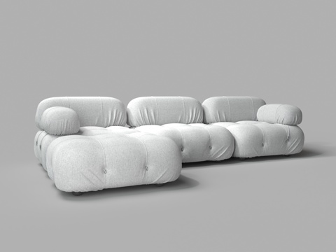 Modern soft bag multi-person canvas sofa