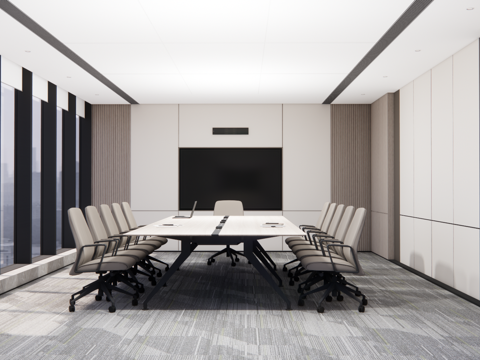 Modern conference room_conference room_conference table_office chair