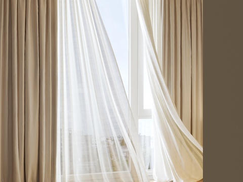 Modern fabric curtains