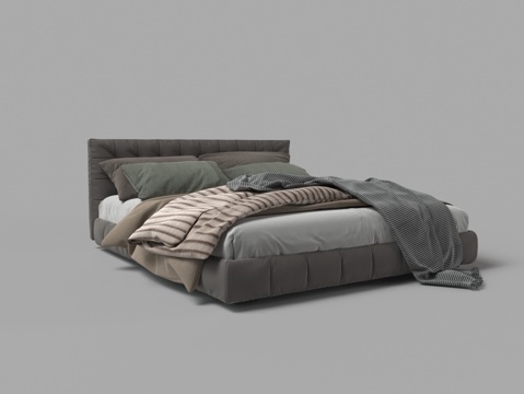 Modern fabric double bed