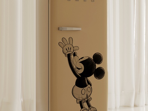 Modern Cream Style Refrigerator Cartoon Mickey Refrigerator