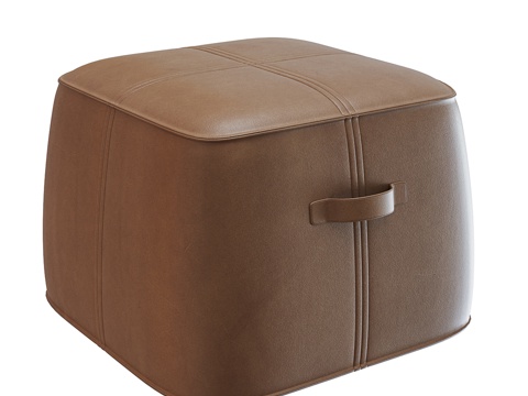 Modern Leather Sofa Stool Ottoman