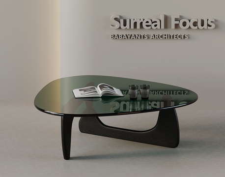 Modern coffee table glass coffee table