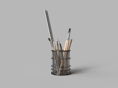 Modern wrought iron pen holder