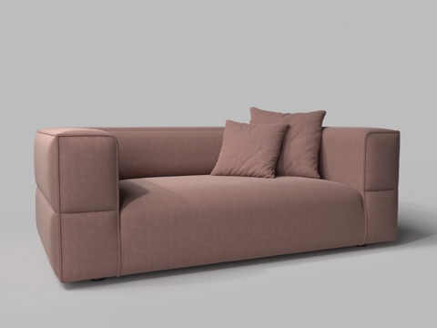 Modern flannel double sofa