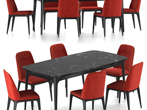 Modern Italian Dining Table and Chair