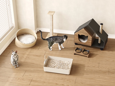 Modern kennel cat cat litter box pet pet supplies