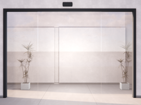 Modern sliding door_automatic induction door_electric door_induction sliding door_office glass door_automatic