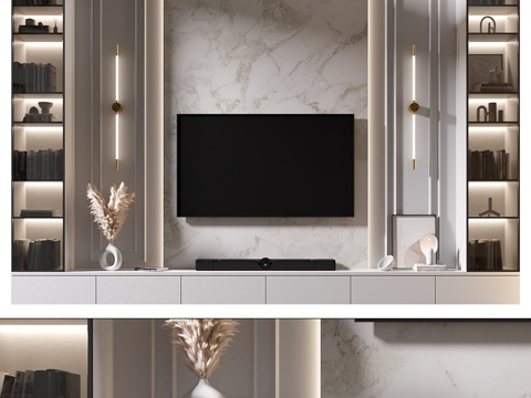 Modern Affordable Luxury Style TV Wall