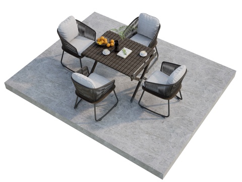 Modern Outdoor Leisure Table and Chair Outdoor Dining Table and Chair Outdoor Table and Chair Combination