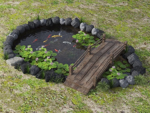 New Chinese Landscape Pool Lotus Pool View Carp Pool Native Fish Pond Waterscape Ecological Fish Pond Court