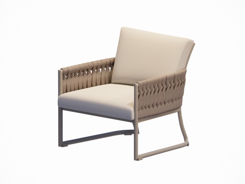 Modern French Style Lounge Chair Rope Chair Metal Chair Chair Outdoor Garden Chair