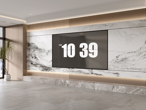 Modern Italian Living Room Affordable Luxury Style TV Wall Full Wall TV Cabinet Marble Background Wall