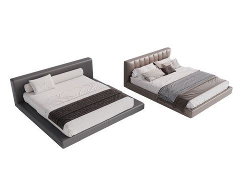 Modern Fabric Double Bed Master Bed Minimalist Bedroom Bed Minotti Modern Double Bed