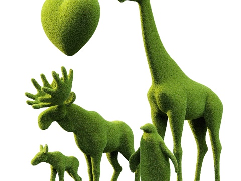 giraffe shrub animal shrub