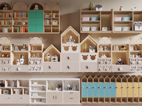 Modern children's decorative cabinet