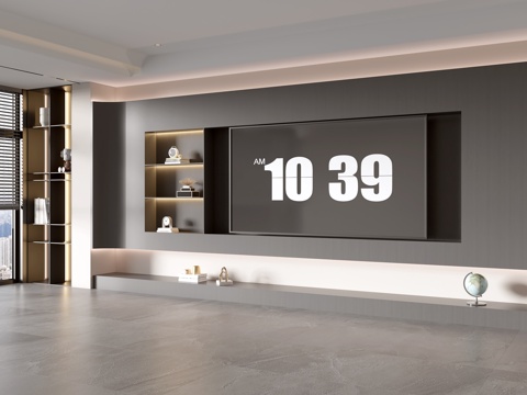 Modern Italian Living Room Affordable Luxury Style TV Wall Full Wall TV Cabinet