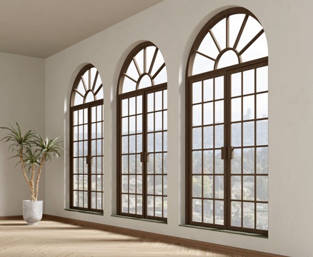 French American style floor-to-ceiling windows