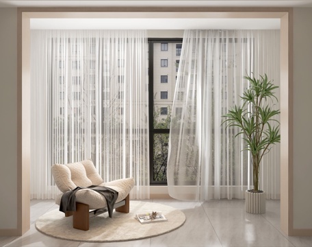 Modern Balcony Beanbag Window Screen Curtain