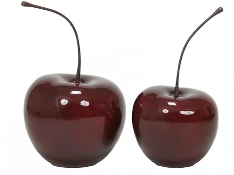 Modern soft cherry sculpture ornaments