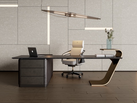 modern office desk and chair