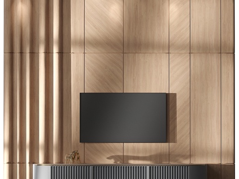 Modern Italian Affordable Luxury Style TV Wall