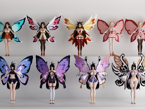 Modern Secondary Beauty Cartoon Characters Game Characters Game Characters Secondary Butterfly Fairy