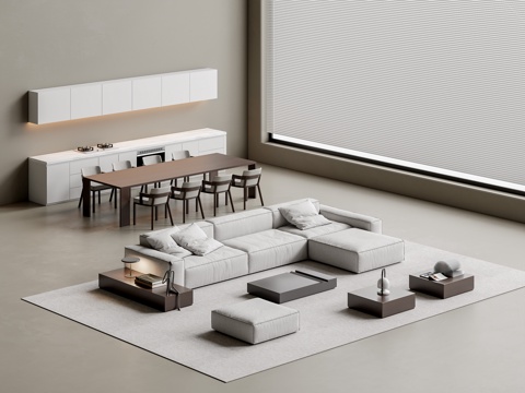 Modern sofa coffee table combination