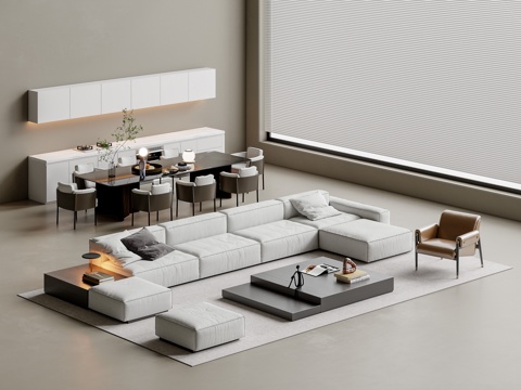 Modern sofa coffee table combination