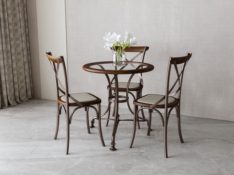 American dining table and chair combination