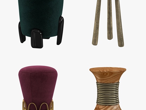 New Chinese Affordable Luxury Style Brabbu Stool