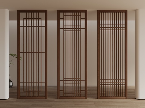 New Chinese-style Partition Screen Lattice Wooden Partition