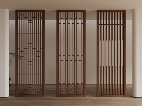 New Chinese-style Partition Screen Lattice Wooden Partition