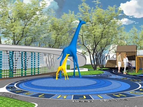 Children's Entertainment Area Children's Play Area Children's Entertainment Facilities Children's Activity Area Giraffe Slide