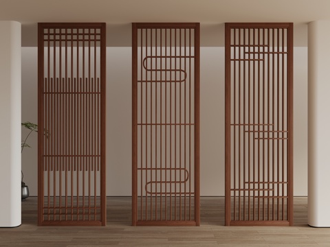 New Chinese-style Partition Screen Lattice Wooden Partition