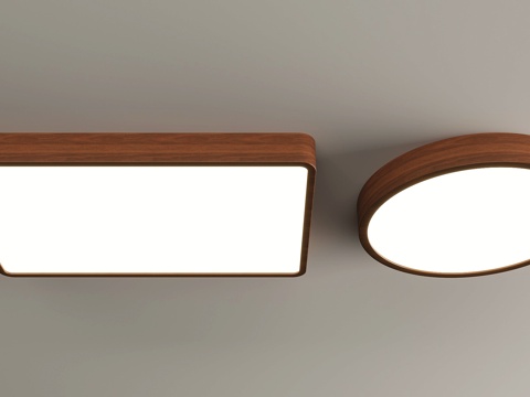 New Chinese-style Walnut Ceiling Lamp