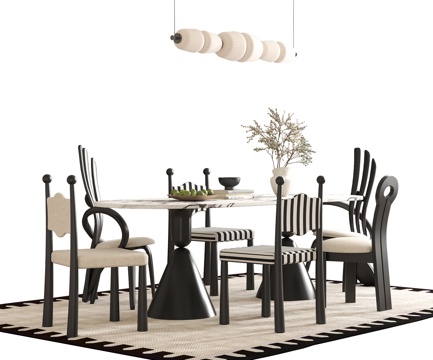 French Dining Table and Chair