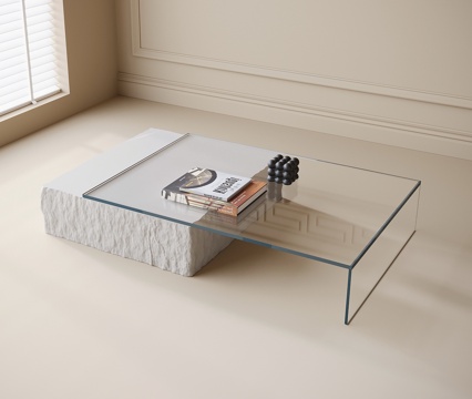 Modern glass coffee table