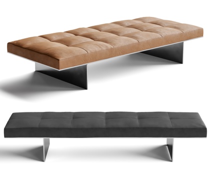 Living Divani Track Sofa Bench Leather Bed End Stool