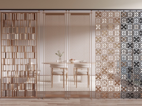 Modern metal partition screen