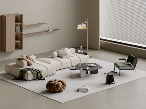 Modern sofa coffee table combination