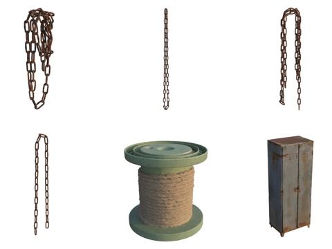 Chain tool accessories storage cabinet rope