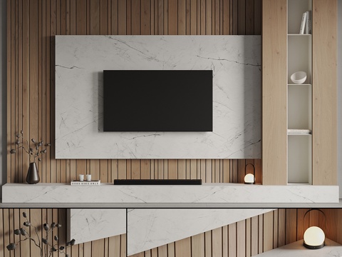 Modern Italian minimalist TV Wall