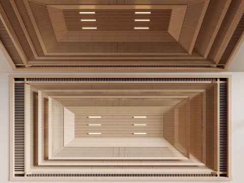 Modern wooden ceiling