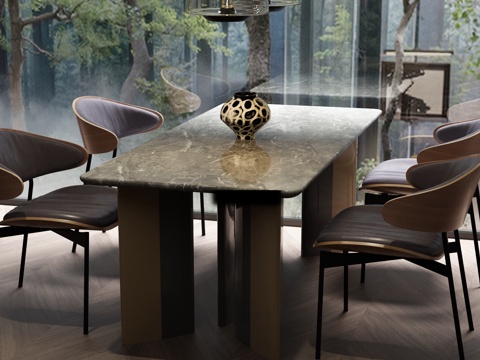 Modern Italian Dining Table and Chair Combination Modern Dining Table and Chair Combination Italian Dining Table and Chair Italian Minimalist Dining Table