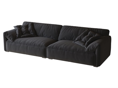 Modern fabric double sofa