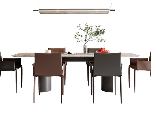 Italian Dining Table and Chair Combination